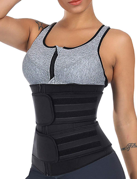 Double Belt Waist Trainer | Steel Bone Corset Neoprene Shaper