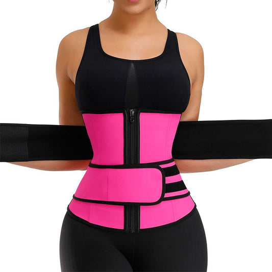 Double Belt Waist Trainer | Steel Bone Corset Neoprene Shaper