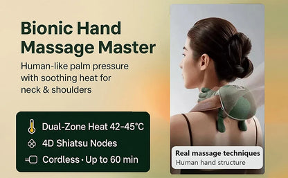 Smart Neck & Shoulder Massager - Pain Relief & Muscle Relaxtion جهاز مساج ذكي للرقبة والكتف - تخفيف الألم واسترخاء العضلات