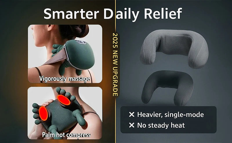 Smart Neck & Shoulder Massager - Pain Relief & Muscle Relaxtion جهاز مساج ذكي للرقبة والكتف - تخفيف الألم واسترخاء العضلات