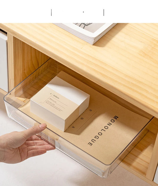 25-piece Visual Drawer Storage Box Set Transparent Compartment Multi-functional Desktop Built-in Stationery Sundries Storage Box