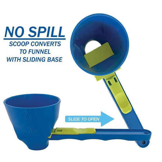 Multi-Use Powder Funnel Scoop for suplements & Kitchen ملعقة سكوب للبودرات والبروتين والمطبخ