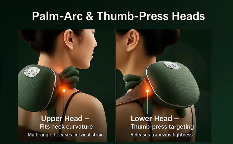 Smart Neck & Shoulder Massager - Pain Relief & Muscle Relaxtion جهاز مساج ذكي للرقبة والكتف - تخفيف الألم واسترخاء العضلات