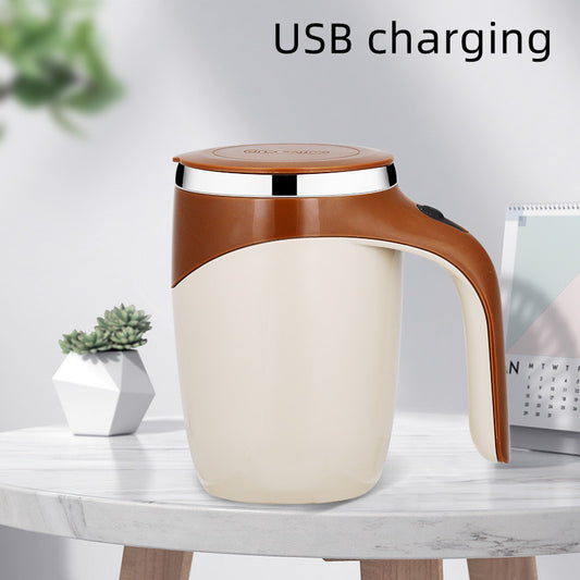Self-Stirring Electric Coffee Mug - Rechargeable Magnetic Mixing Cup